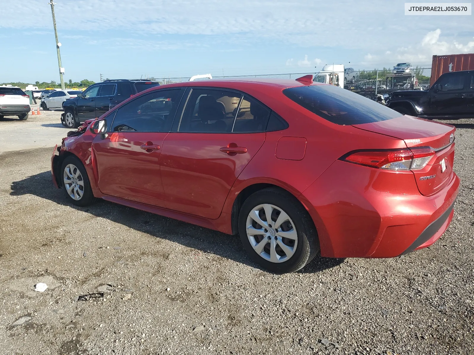 2020 Toyota Corolla Le VIN: JTDEPRAE2LJ053670 Lot: 68994164