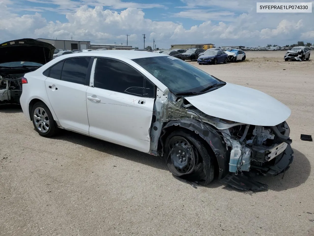 2020 Toyota Corolla Le VIN: 5YFEPRAE1LP074330 Lot: 69074004