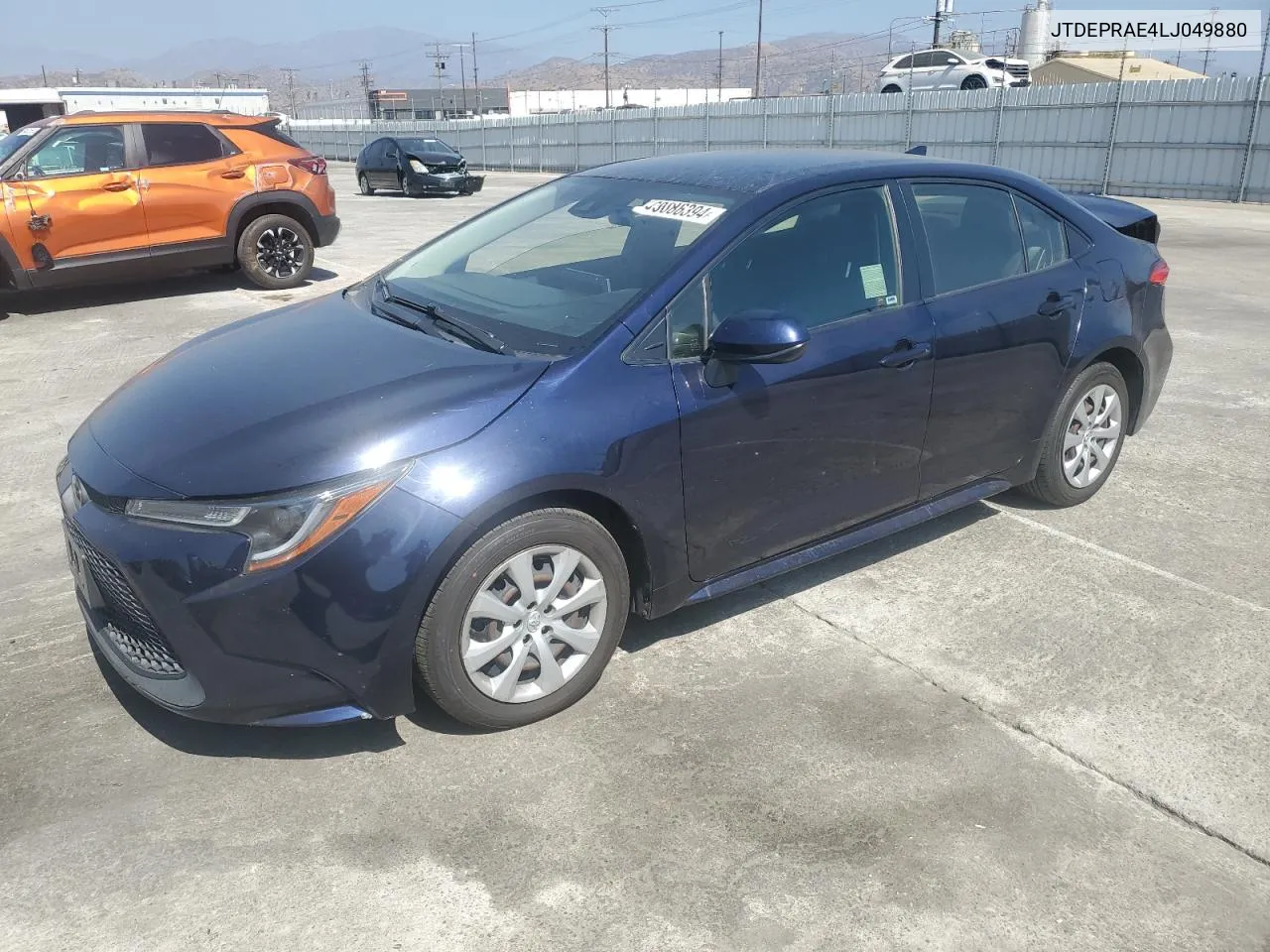 2020 Toyota Corolla Le VIN: JTDEPRAE4LJ049880 Lot: 69086394