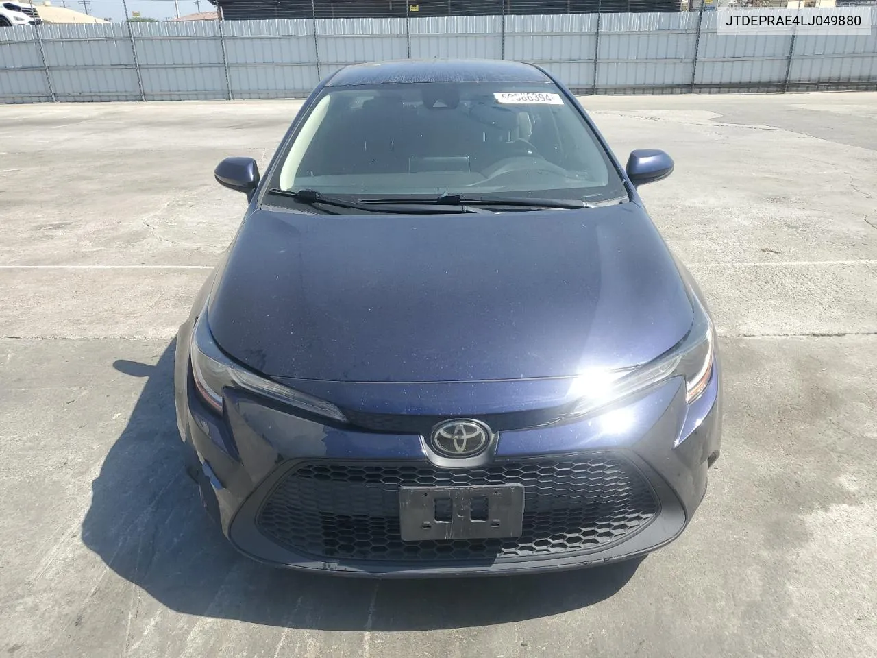 2020 Toyota Corolla Le VIN: JTDEPRAE4LJ049880 Lot: 69086394