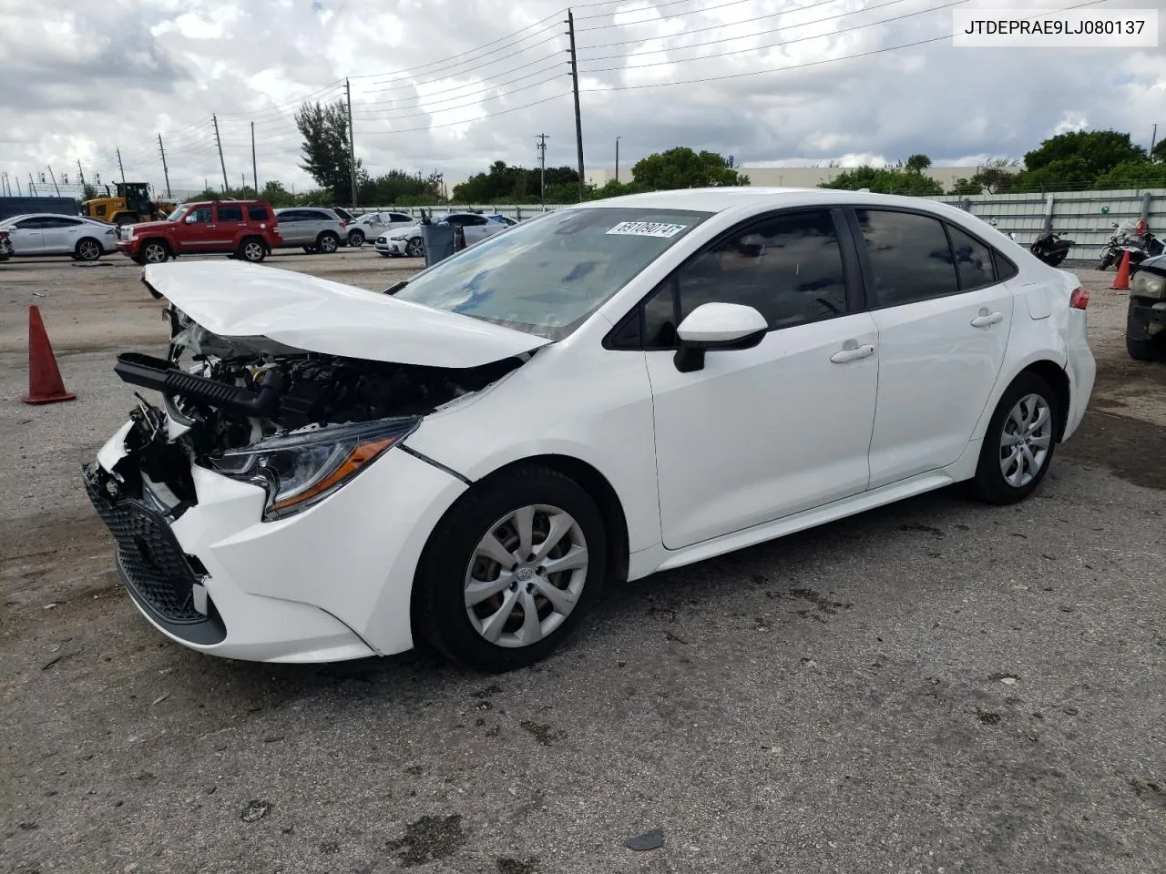 2020 Toyota Corolla Le VIN: JTDEPRAE9LJ080137 Lot: 69109074