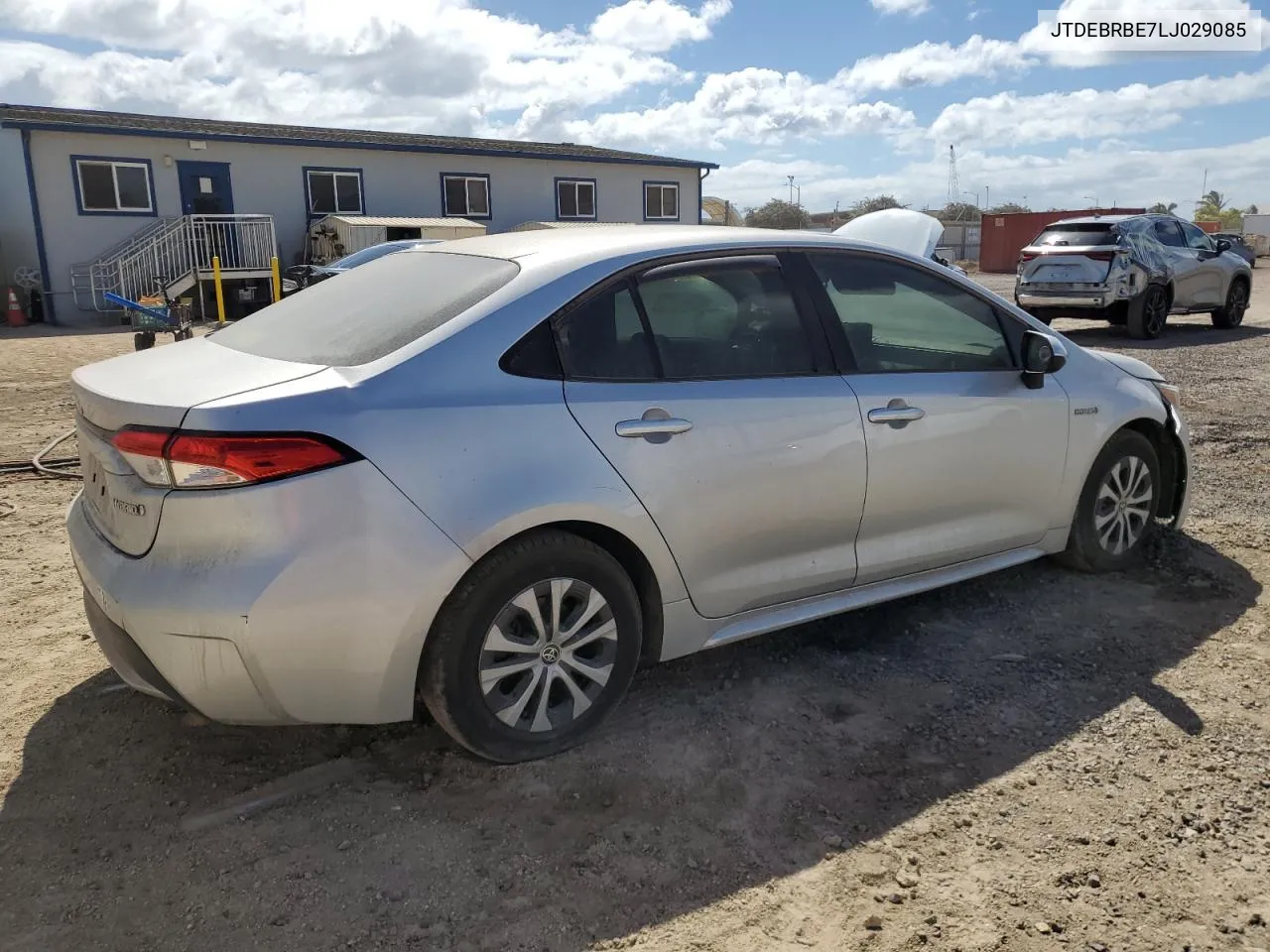 2020 Toyota Corolla Le VIN: JTDEBRBE7LJ029085 Lot: 69123964