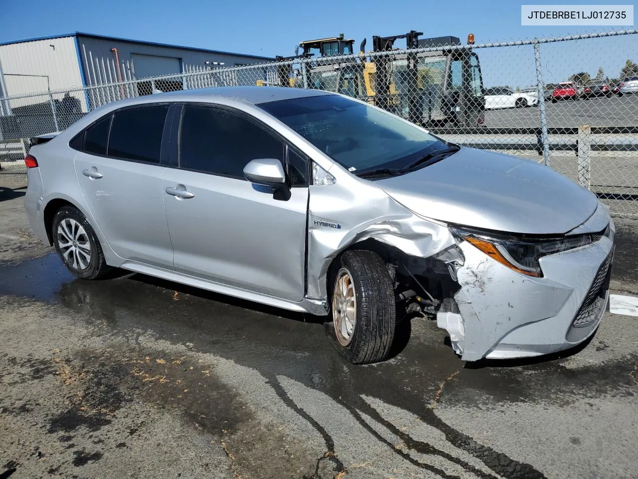 2020 Toyota Corolla Le VIN: JTDEBRBE1LJ012735 Lot: 69747844