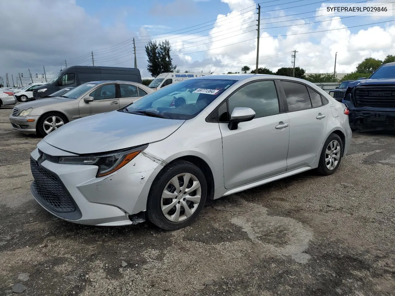 2020 Toyota Corolla Le VIN: 5YFEPRAE9LP029846 Lot: 69771364