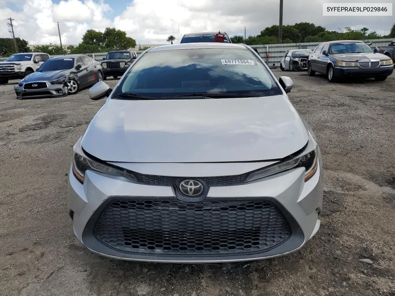 2020 Toyota Corolla Le VIN: 5YFEPRAE9LP029846 Lot: 69771364