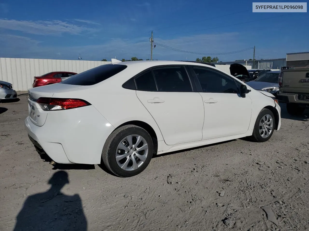 2020 Toyota Corolla Le VIN: 5YFEPRAE1LP096098 Lot: 69811604