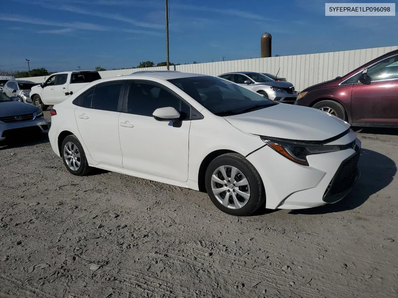 2020 Toyota Corolla Le VIN: 5YFEPRAE1LP096098 Lot: 69811604