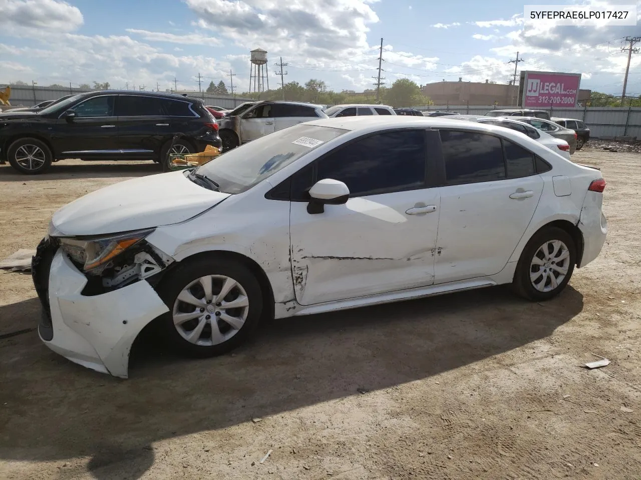 2020 Toyota Corolla Le VIN: 5YFEPRAE6LP017427 Lot: 69992944