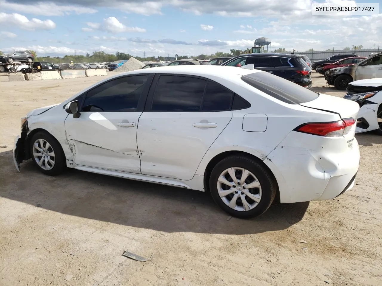 2020 Toyota Corolla Le VIN: 5YFEPRAE6LP017427 Lot: 69992944