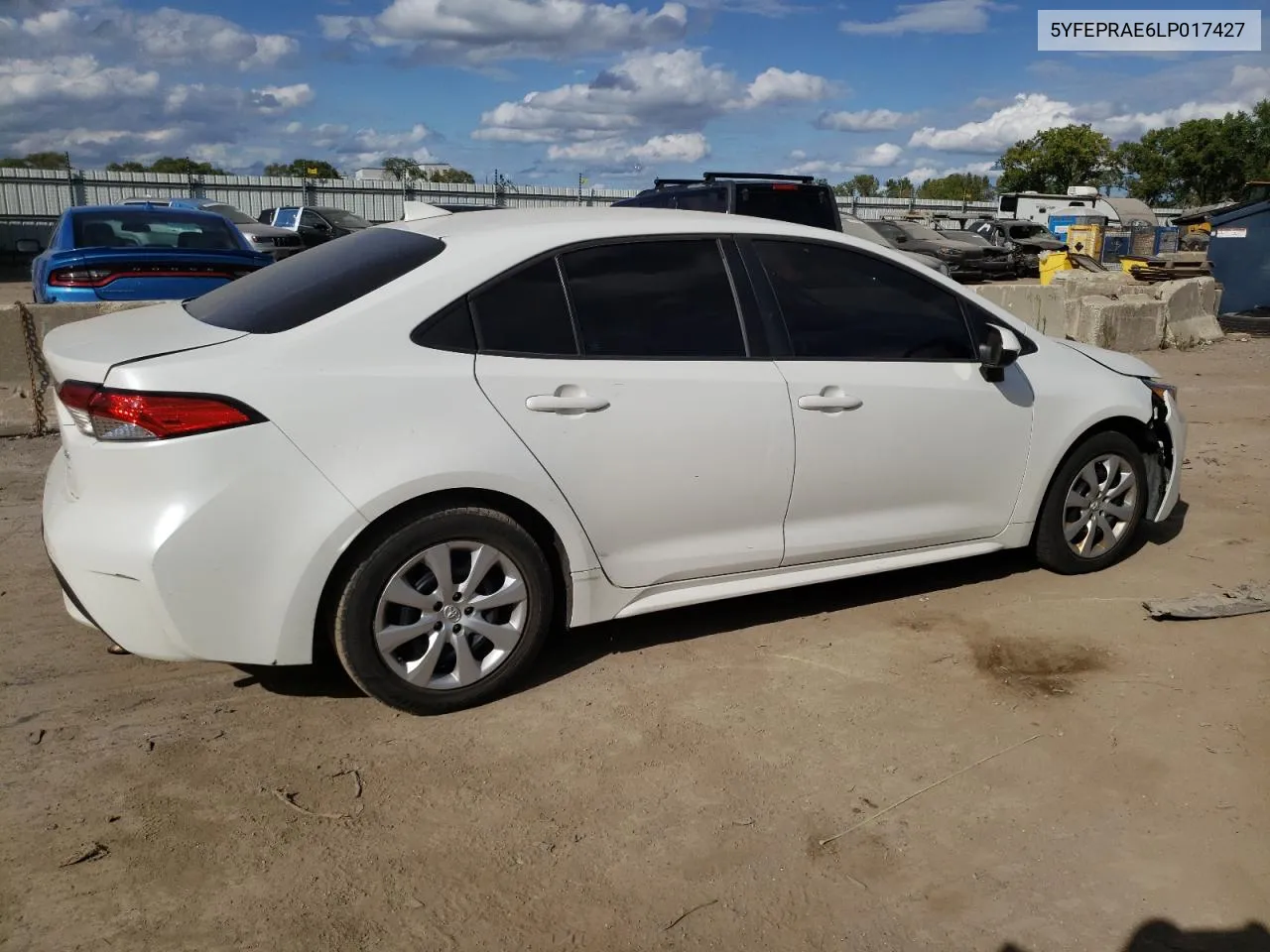 2020 Toyota Corolla Le VIN: 5YFEPRAE6LP017427 Lot: 69992944