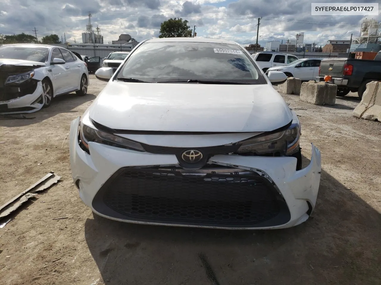 2020 Toyota Corolla Le VIN: 5YFEPRAE6LP017427 Lot: 69992944