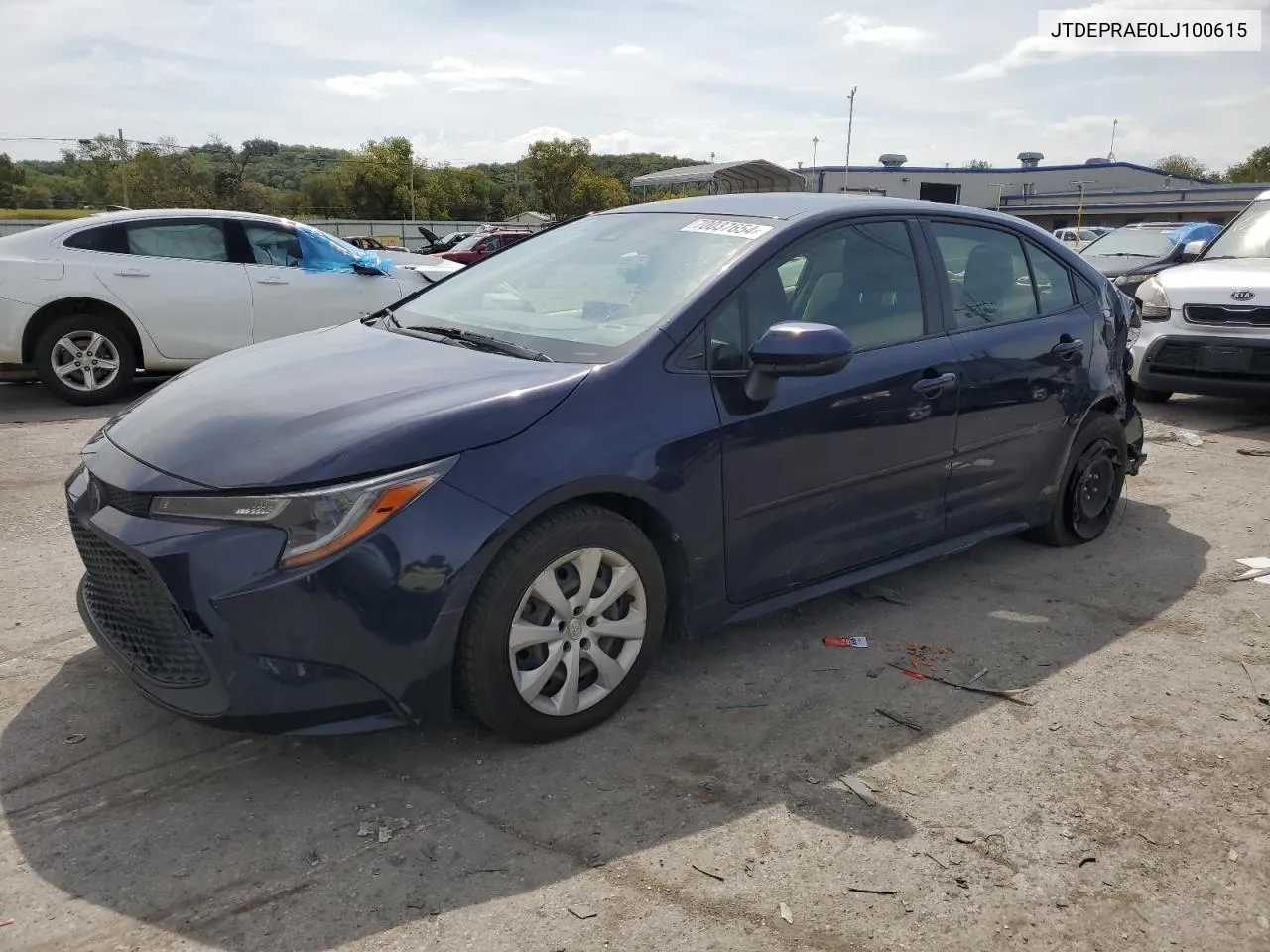 2020 Toyota Corolla Le VIN: JTDEPRAE0LJ100615 Lot: 70037654