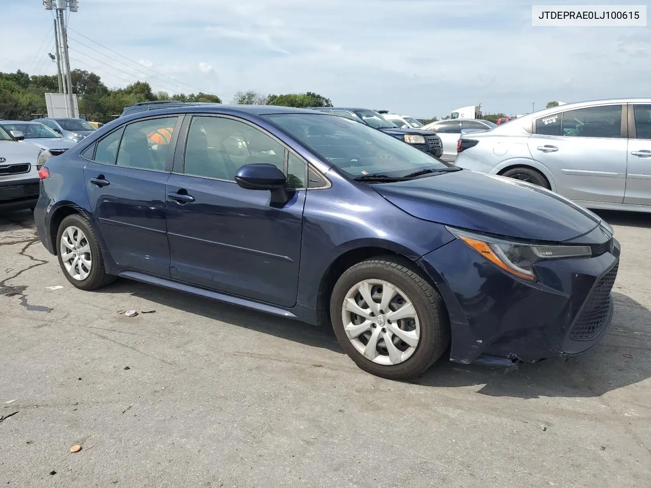 2020 Toyota Corolla Le VIN: JTDEPRAE0LJ100615 Lot: 70037654