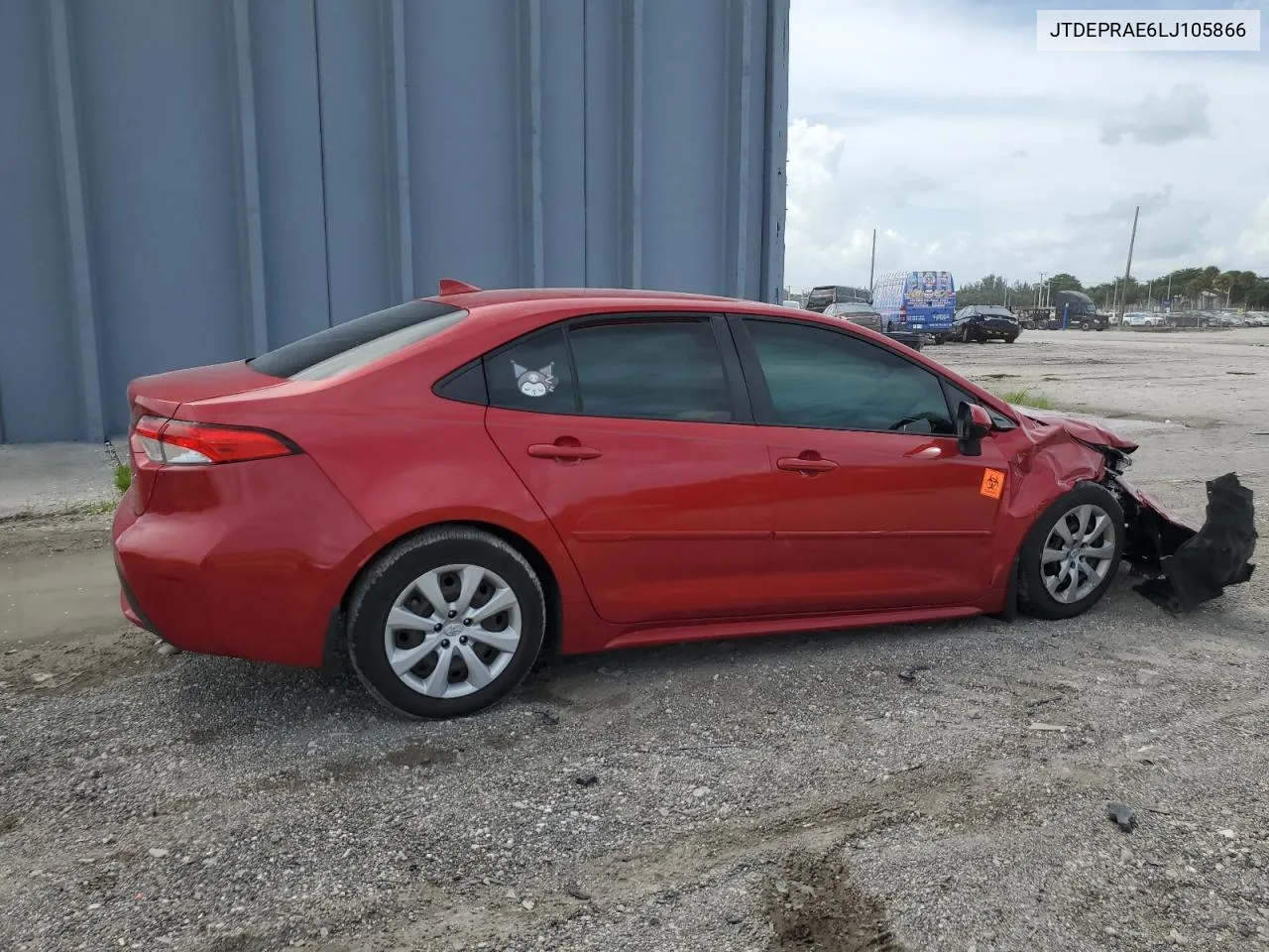 2020 Toyota Corolla Le VIN: JTDEPRAE6LJ105866 Lot: 70055034