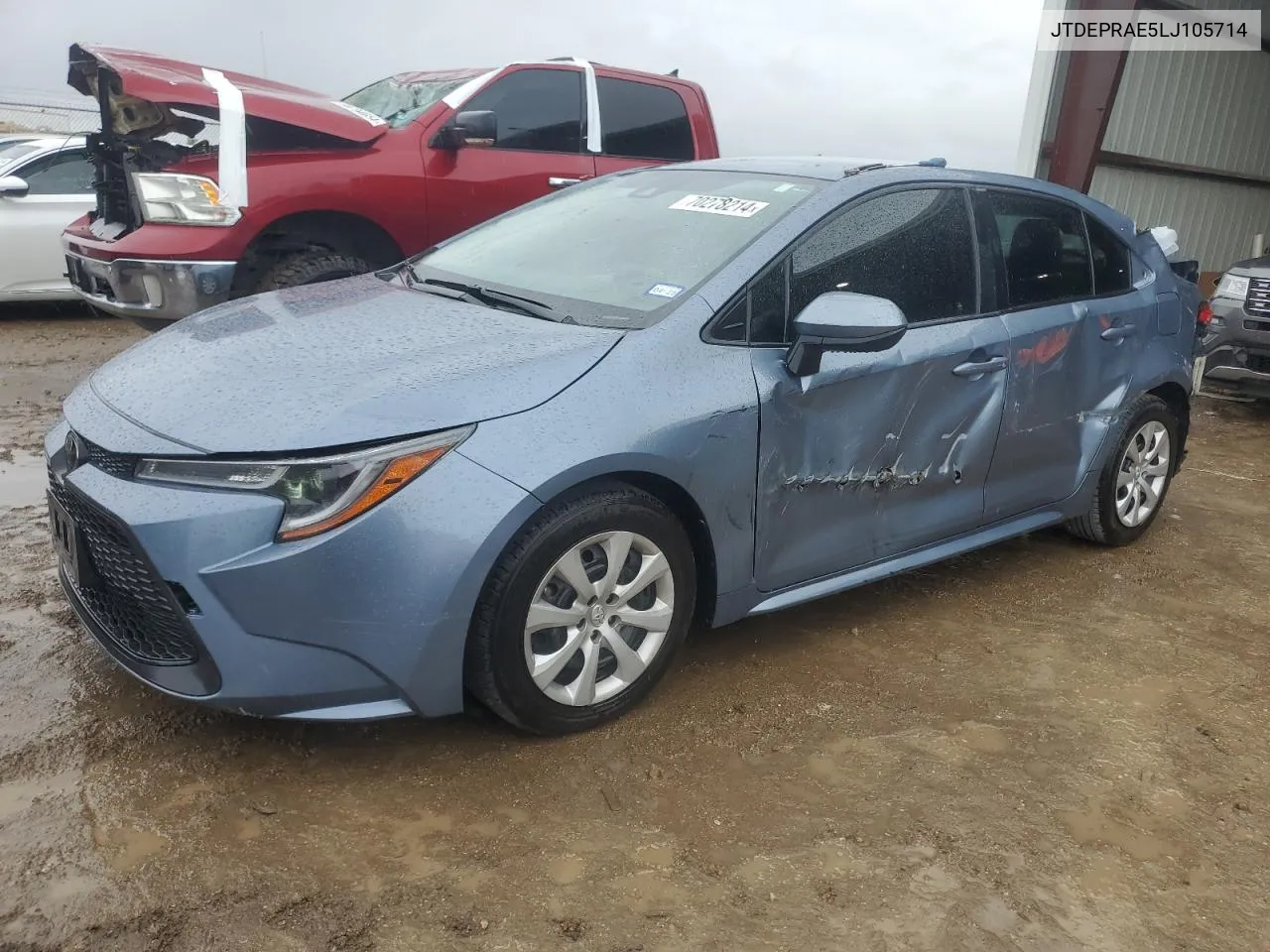 2020 Toyota Corolla Le VIN: JTDEPRAE5LJ105714 Lot: 70278214