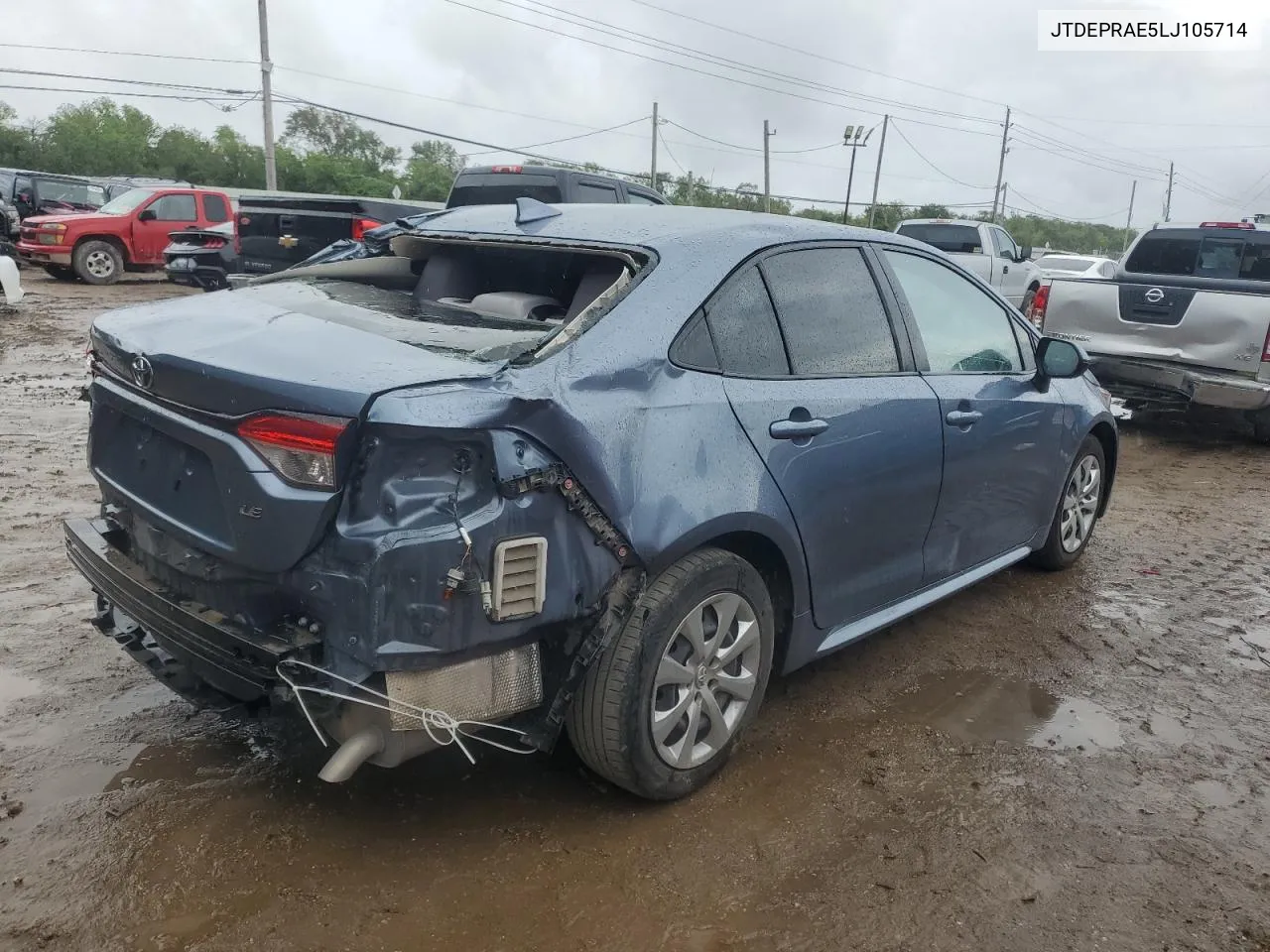 2020 Toyota Corolla Le VIN: JTDEPRAE5LJ105714 Lot: 70278214