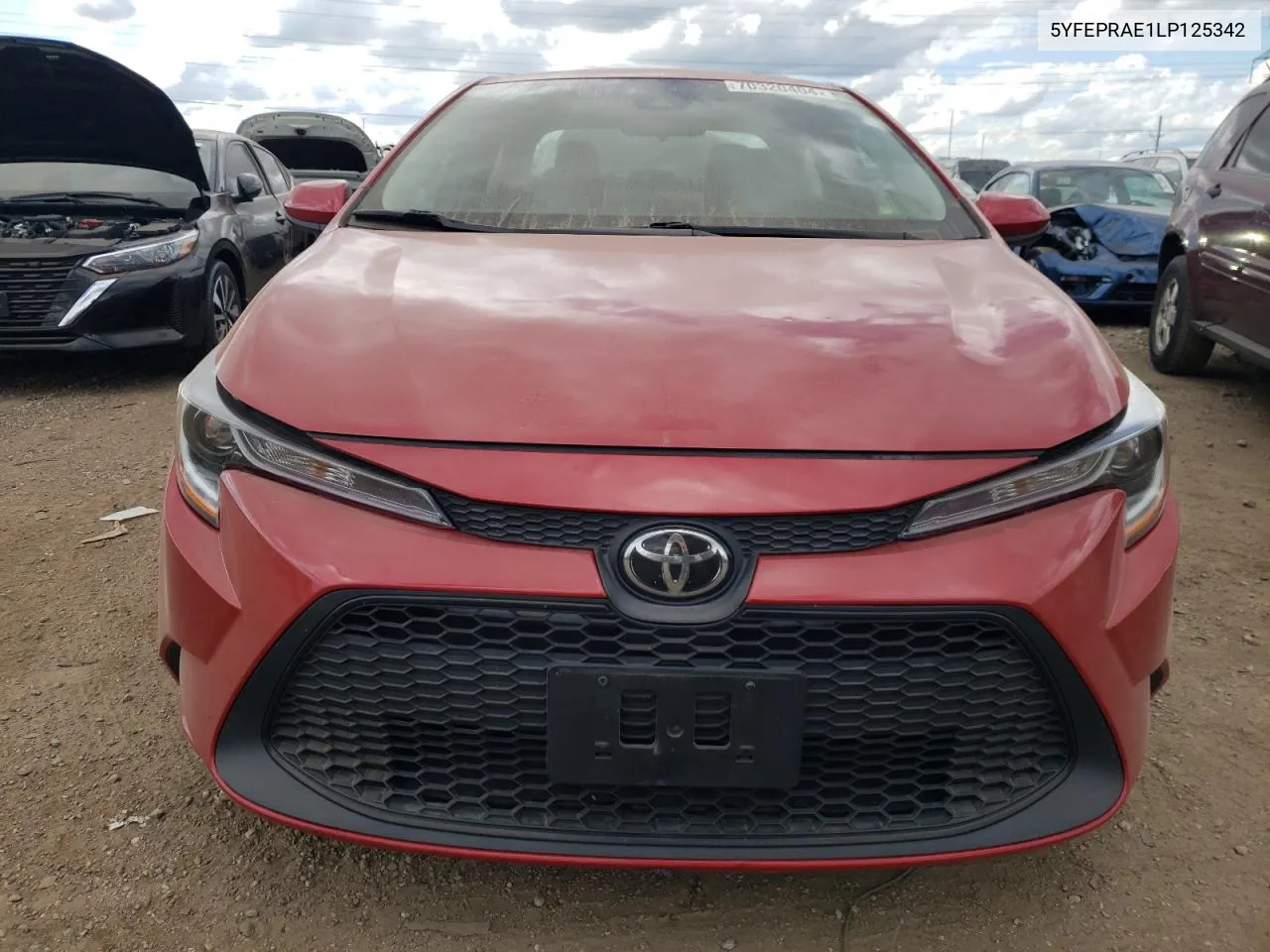 2020 Toyota Corolla Le VIN: 5YFEPRAE1LP125342 Lot: 70320404