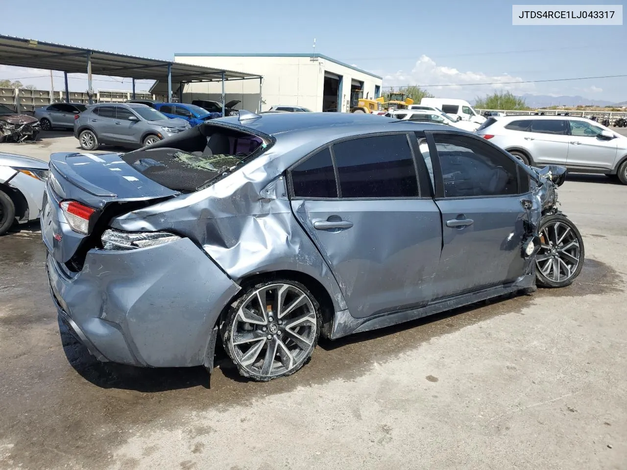 2020 Toyota Corolla Se VIN: JTDS4RCE1LJ043317 Lot: 70334284