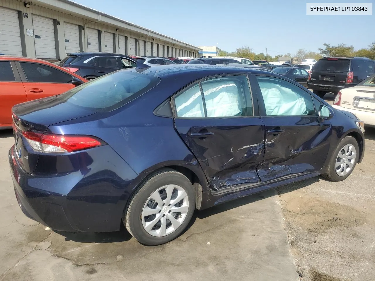 2020 Toyota Corolla Le VIN: 5YFEPRAE1LP103843 Lot: 70382094