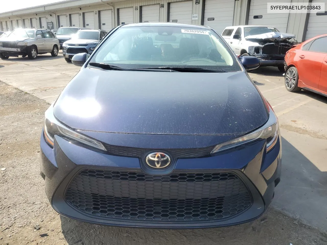 2020 Toyota Corolla Le VIN: 5YFEPRAE1LP103843 Lot: 70382094