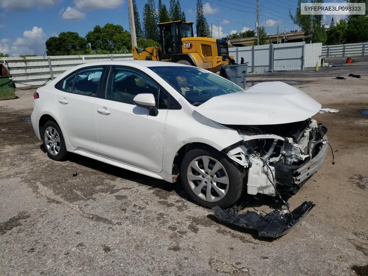 2020 Toyota Corolla Le VIN: 5YFEPRAE3LP098323 Lot: 70962694