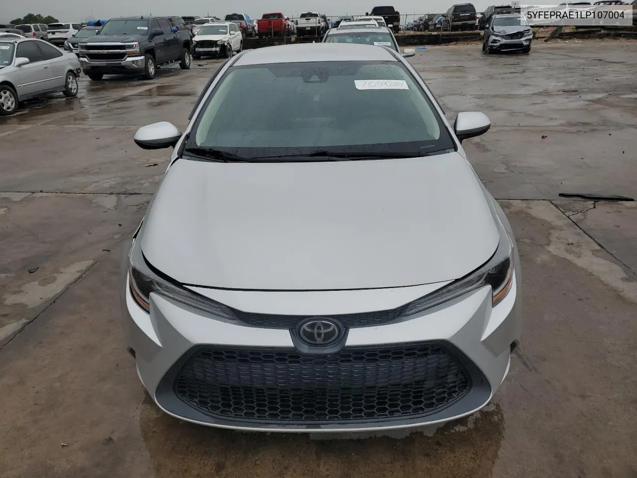 2020 Toyota Corolla Le VIN: 5YFEPRAE1LP107004 Lot: 71059284