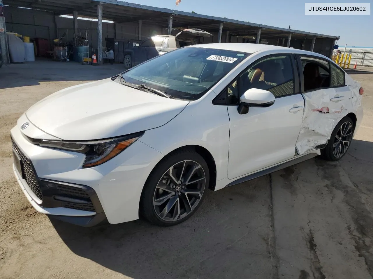 2020 Toyota Corolla Se VIN: JTDS4RCE6LJ020602 Lot: 71062064