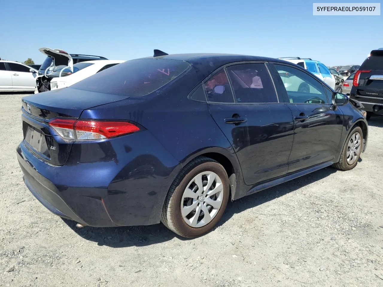 2020 Toyota Corolla Le VIN: 5YFEPRAE0LP059107 Lot: 71152784