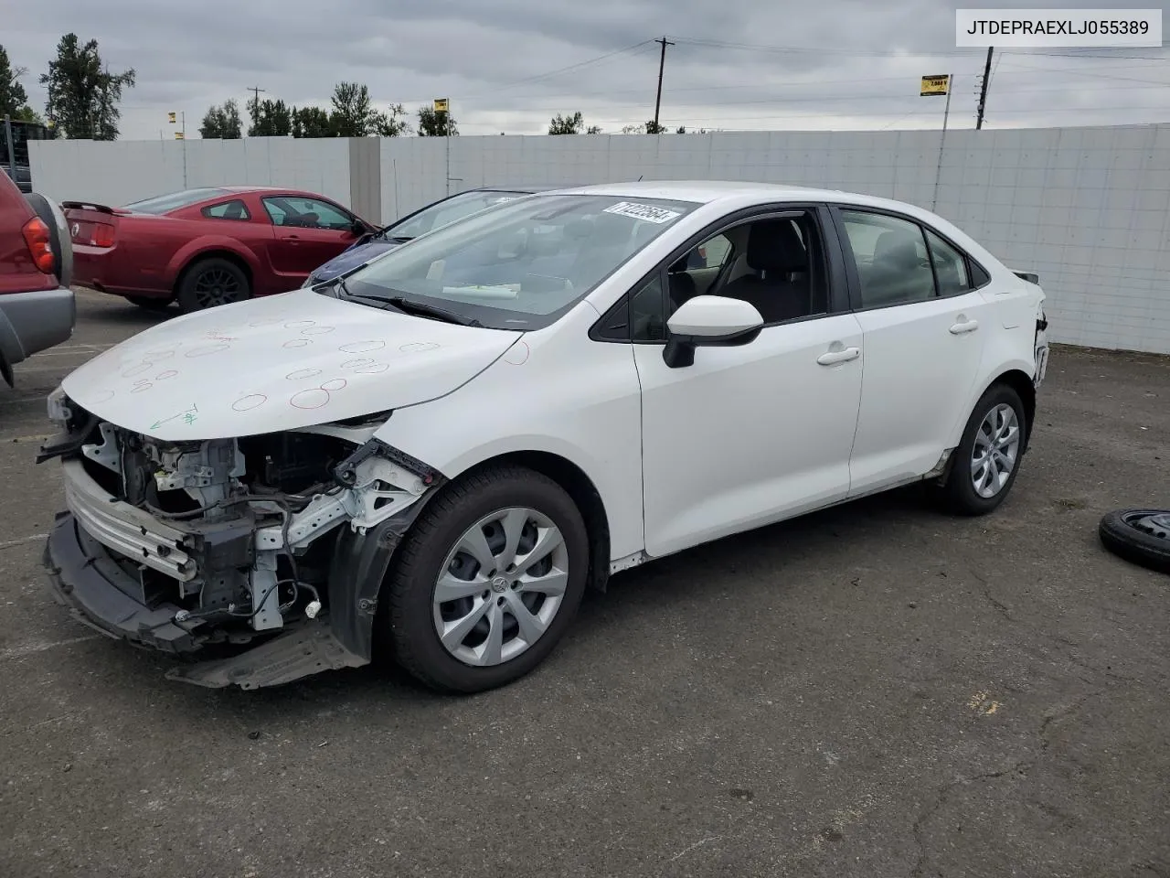 2020 Toyota Corolla Le VIN: JTDEPRAEXLJ055389 Lot: 71222564