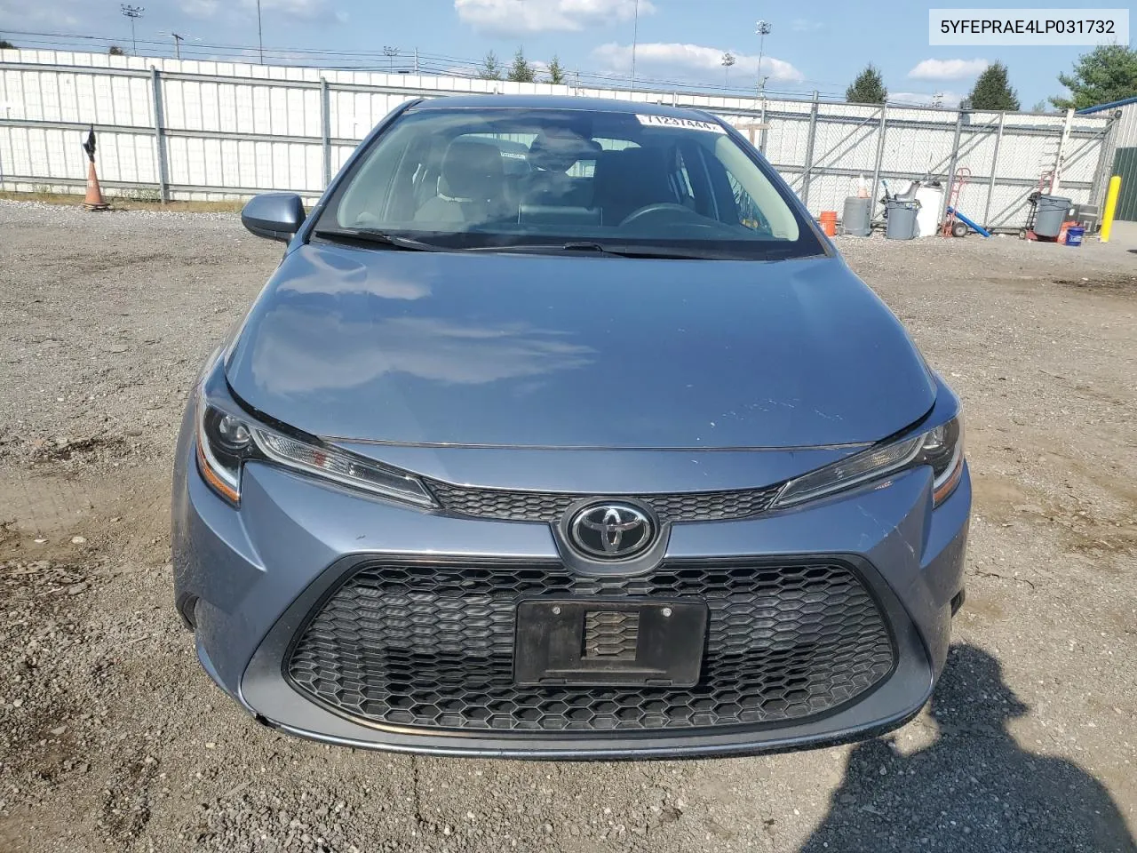 2020 Toyota Corolla Le VIN: 5YFEPRAE4LP031732 Lot: 71237444