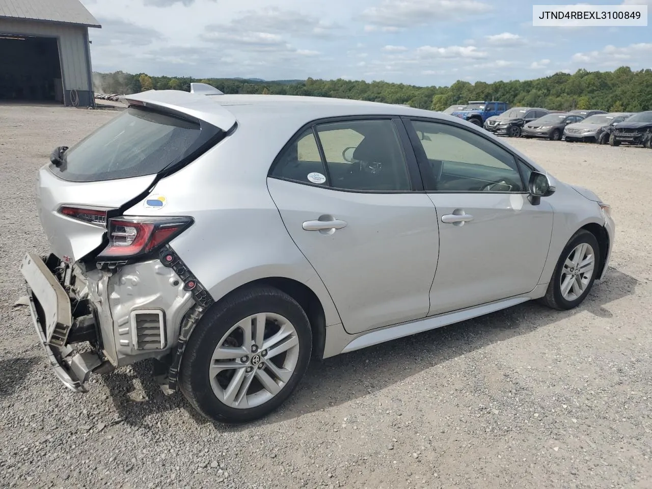 2020 Toyota Corolla Se VIN: JTND4RBEXL3100849 Lot: 71347704