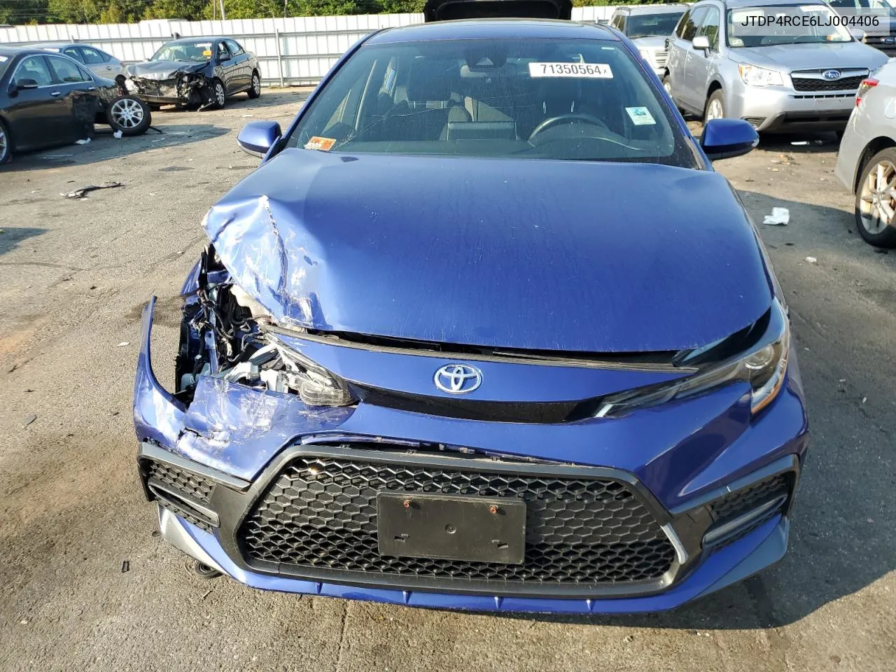 2020 Toyota Corolla Se VIN: JTDP4RCE6LJ004406 Lot: 71350564