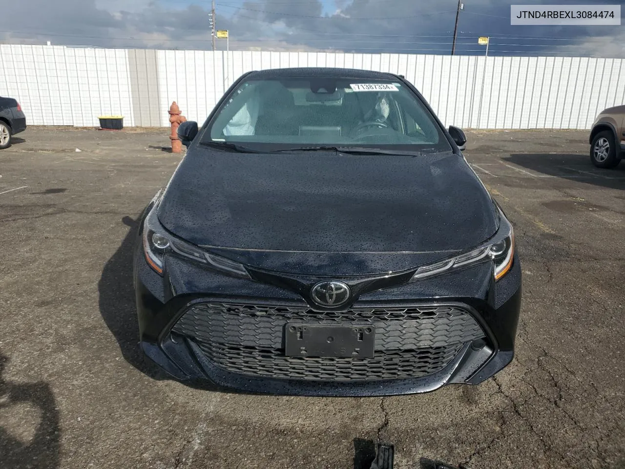 2020 Toyota Corolla Se VIN: JTND4RBEXL3084474 Lot: 71387334