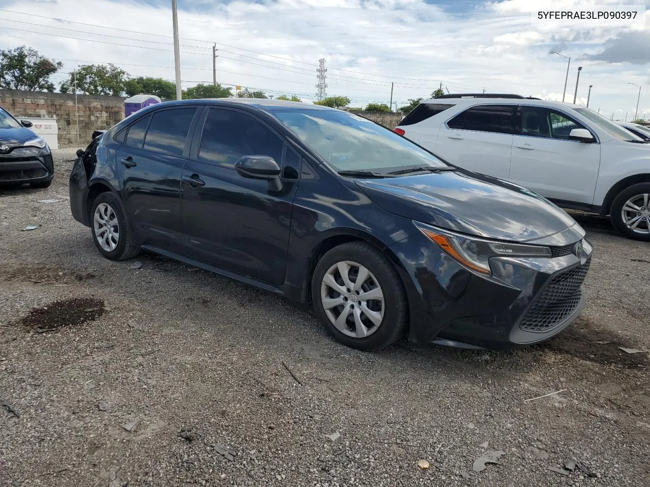 2020 Toyota Corolla Le VIN: 5YFEPRAE3LP090397 Lot: 71467354