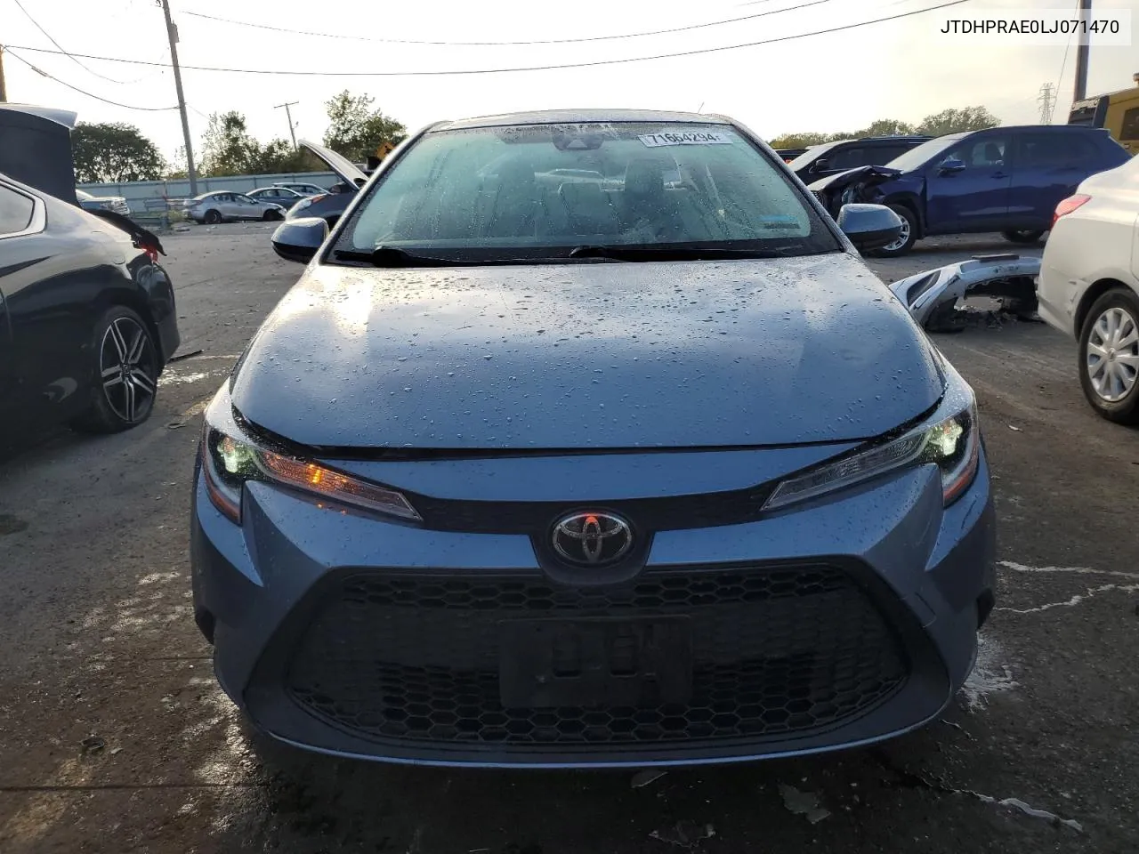 2020 Toyota Corolla Le VIN: JTDHPRAE0LJ071470 Lot: 71664294