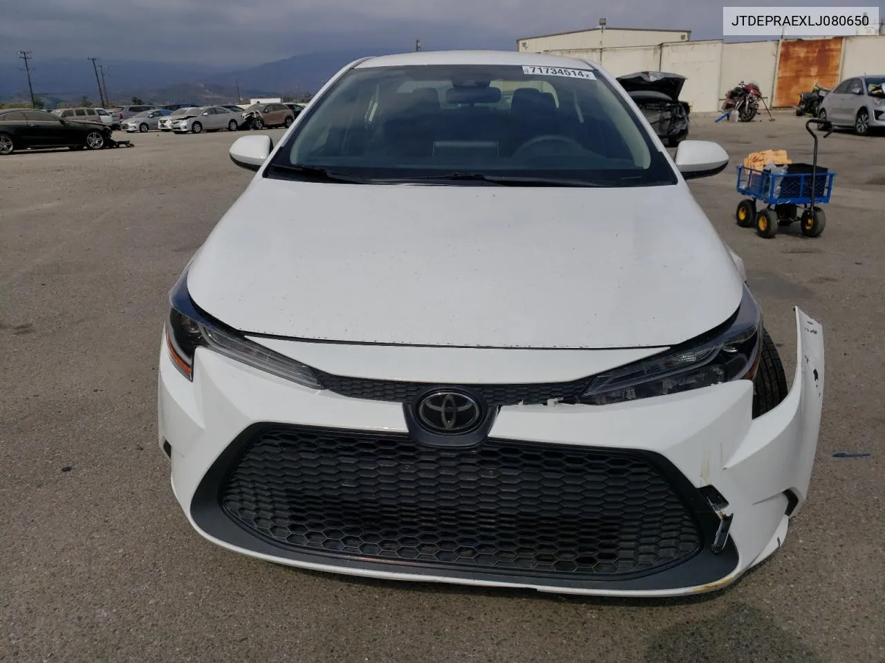 2020 Toyota Corolla Le VIN: JTDEPRAEXLJ080650 Lot: 71734514