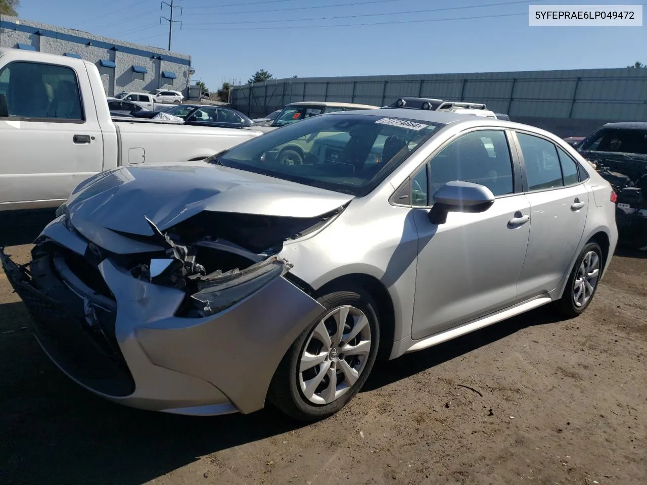 2020 Toyota Corolla Le VIN: 5YFEPRAE6LP049472 Lot: 71774864