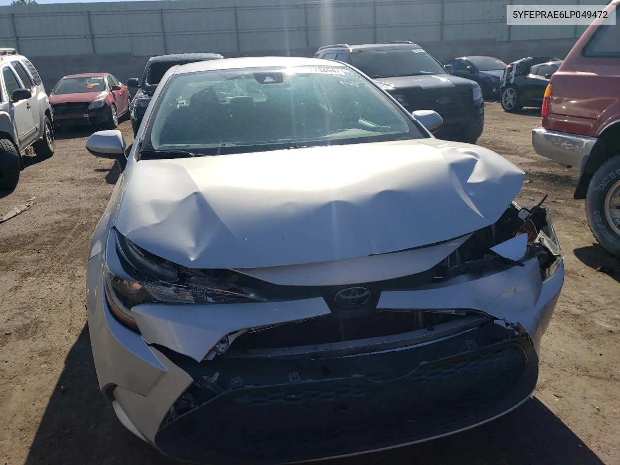 2020 Toyota Corolla Le VIN: 5YFEPRAE6LP049472 Lot: 71774864