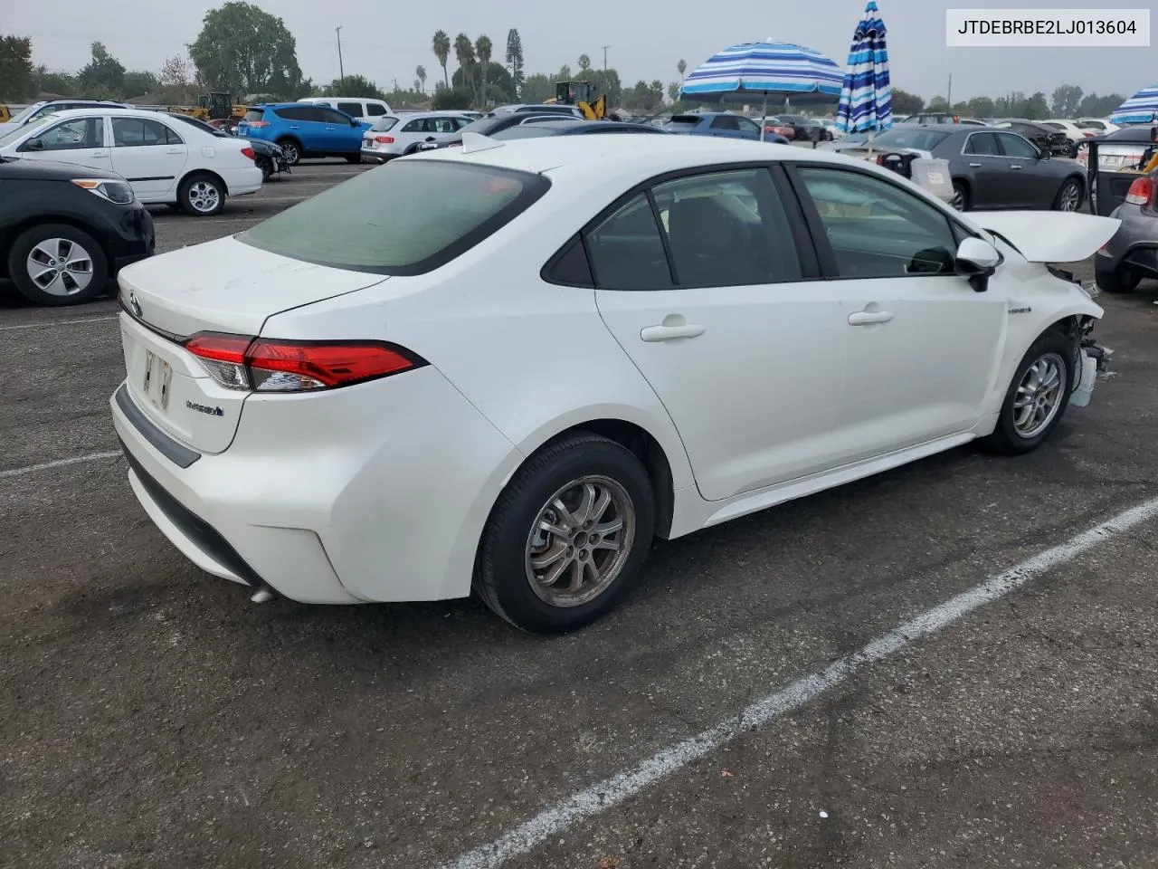 2020 Toyota Corolla Le VIN: JTDEBRBE2LJ013604 Lot: 72214254