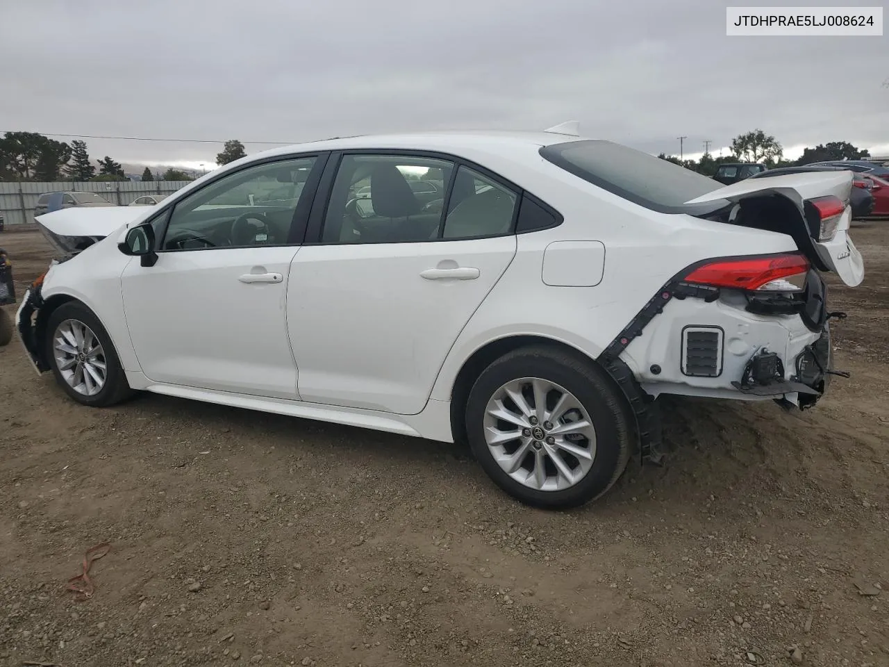 2020 Toyota Corolla Le VIN: JTDHPRAE5LJ008624 Lot: 72268874