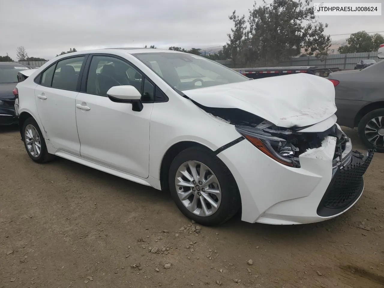 2020 Toyota Corolla Le VIN: JTDHPRAE5LJ008624 Lot: 72268874