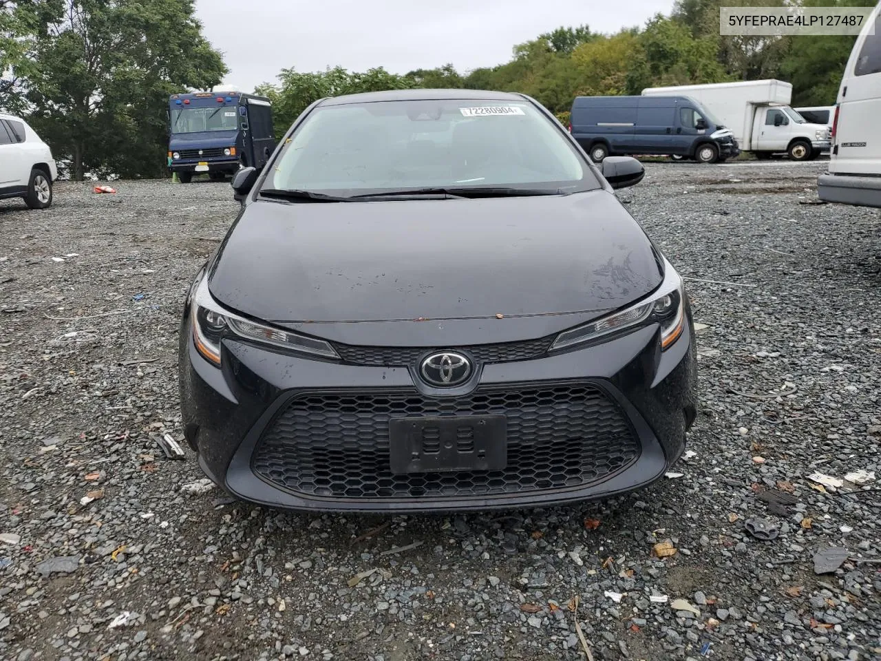 2020 Toyota Corolla Le VIN: 5YFEPRAE4LP127487 Lot: 72280904