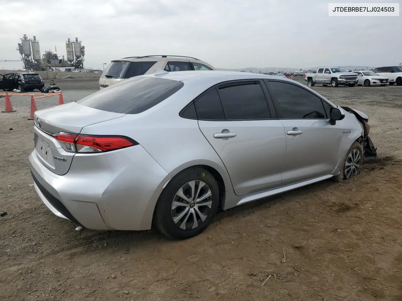 2020 Toyota Corolla Le VIN: JTDEBRBE7LJ024503 Lot: 72459574