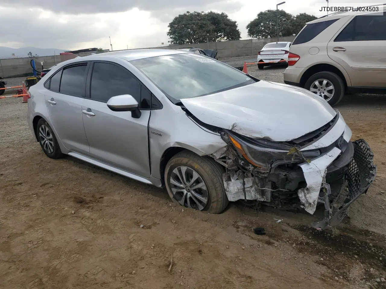 2020 Toyota Corolla Le VIN: JTDEBRBE7LJ024503 Lot: 72459574