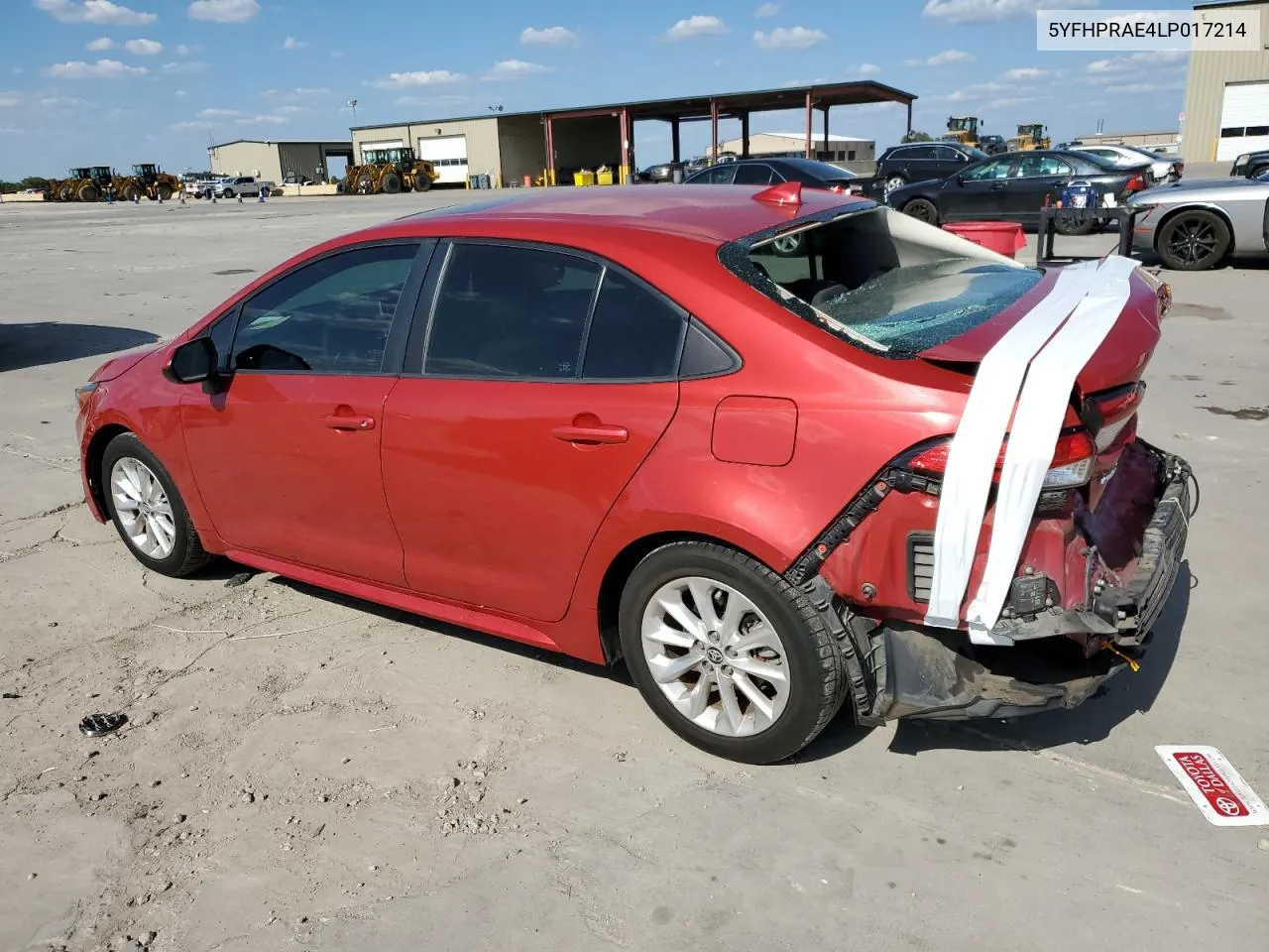 2020 Toyota Corolla Le VIN: 5YFHPRAE4LP017214 Lot: 72533144