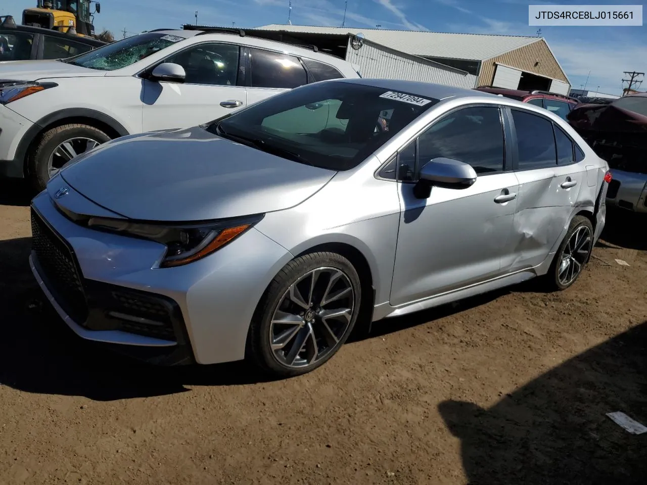 2020 Toyota Corolla Se VIN: JTDS4RCE8LJ015661 Lot: 72947094