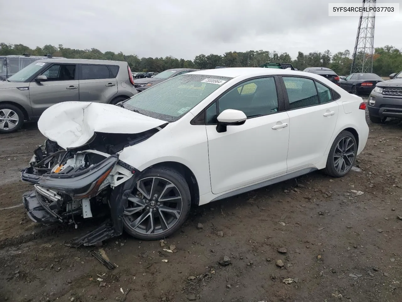 2020 Toyota Corolla Se VIN: 5YFS4RCE4LP037703 Lot: 73008964