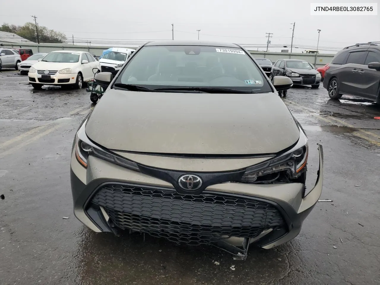 2020 Toyota Corolla Se VIN: JTND4RBE0L3082765 Lot: 73019994