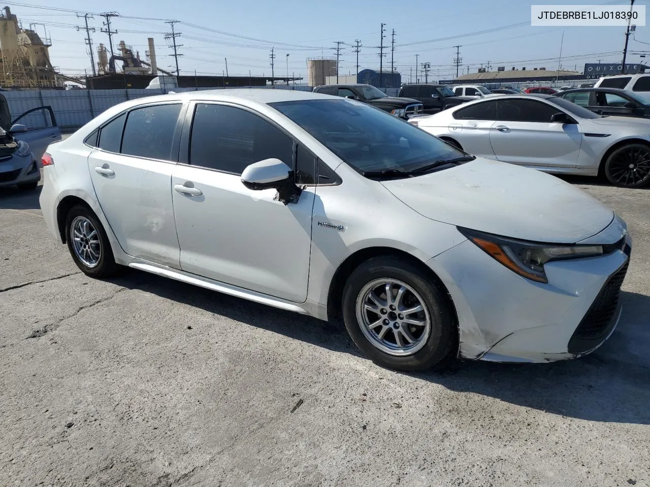 2020 Toyota Corolla Le VIN: JTDEBRBE1LJ018390 Lot: 73136824