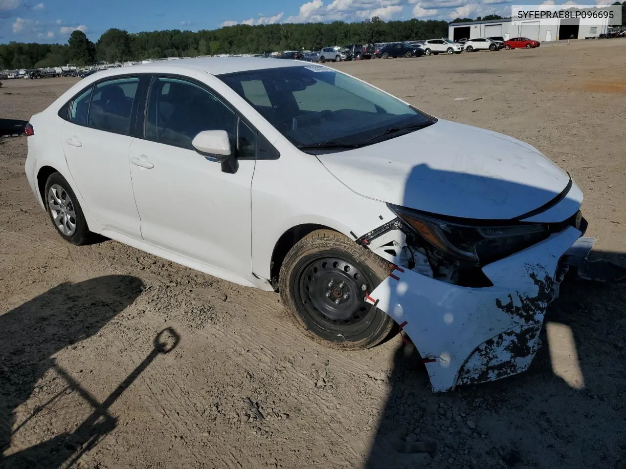 2020 Toyota Corolla Le VIN: 5YFEPRAE8LP096695 Lot: 73147314